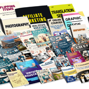 Side Hustle PLR Guides bundle with 45 side hustle resources