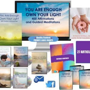 Self Love PLR Bundle with affirmations, meditations, and wellness content