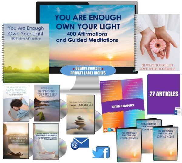 Self Love PLR Bundle – Affirmations & Guided Meditations Pack