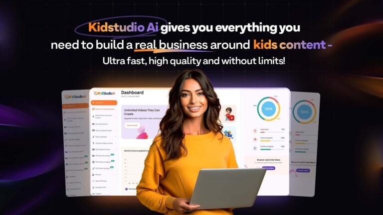 Kidstudio AI platform for creating kids animations, storybooks, and printables with AI
