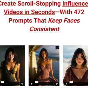 472 Prompts for Female-Influencer Videos